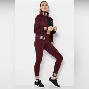 Adidas originals trefoil tights/leggings in maroon size medium